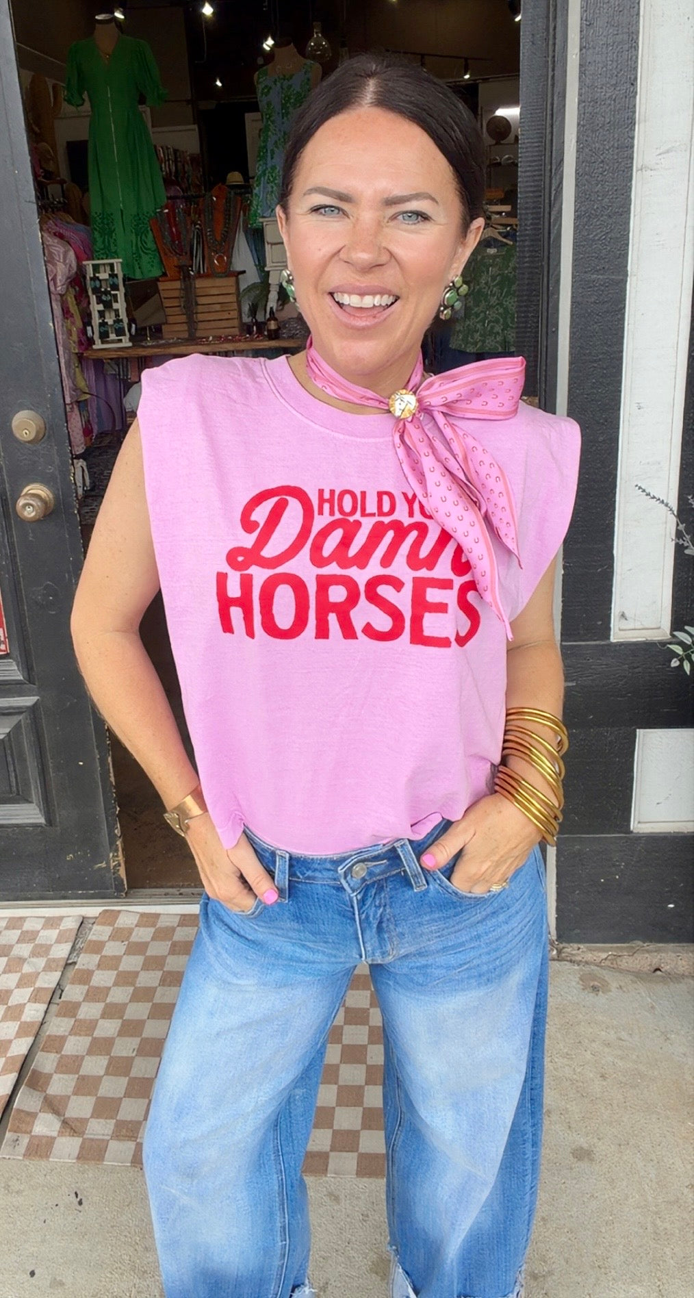 Hold Your Damn Horses Boxy Tank - PREORDER