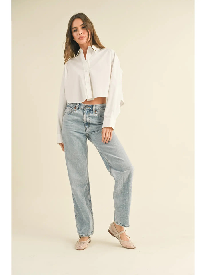 Cropped Button down Shirt