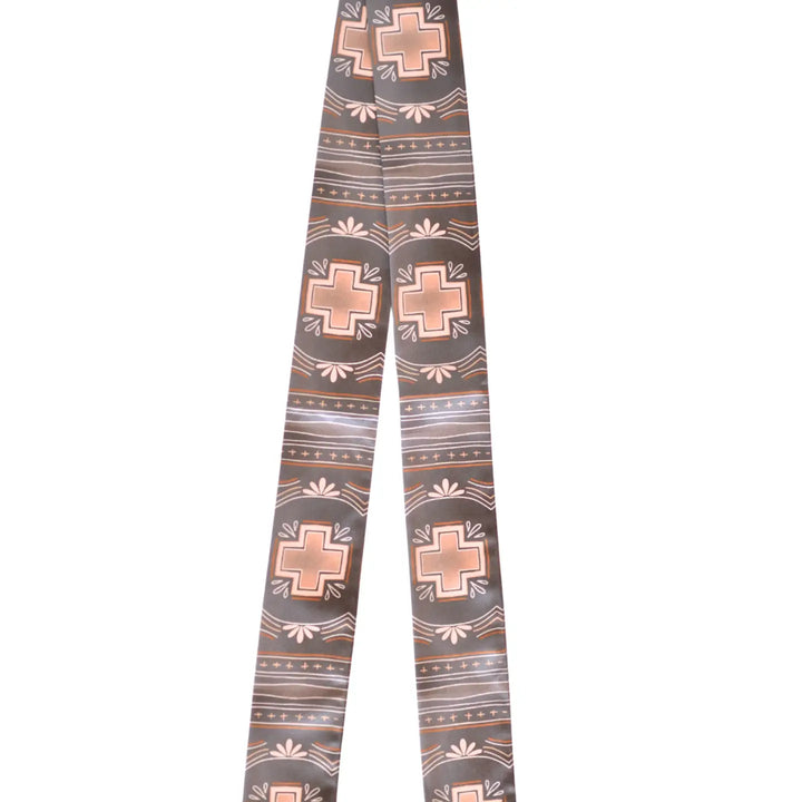 Blue Cross Geometric Western Twilly Scarf