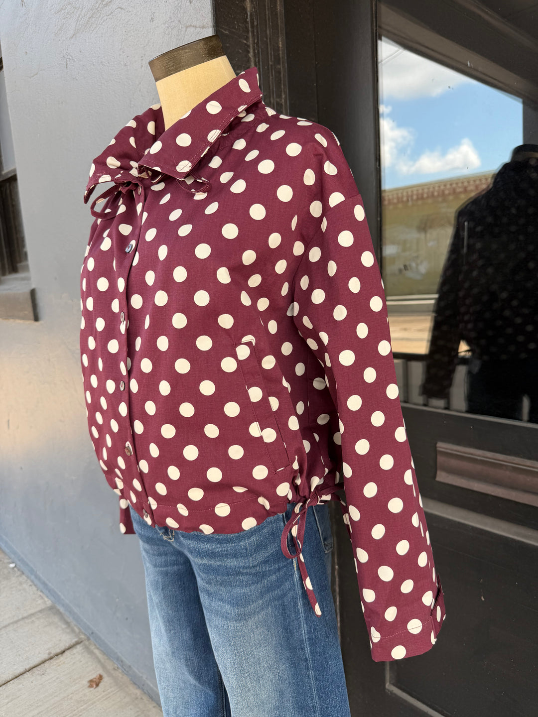 Merlot Polka Dot Jacket
