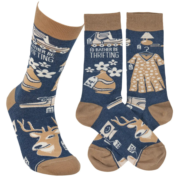 Rather Be Thrifting Socks