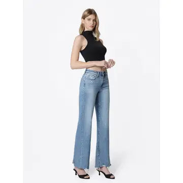 High Rise Slant Side Seam Vintage Flare Jeans