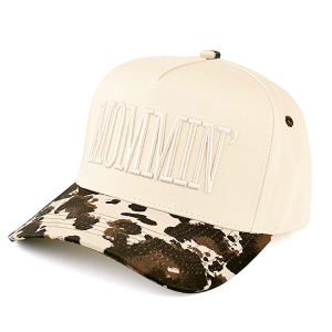 Mommin Trucker Hat-Cow Print