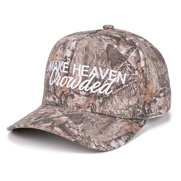 Make Heaven Crowded Camo Trucker