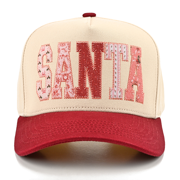 SANTA Patch Trucker Cap-Dark Burgundy