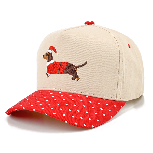 Santa Dachshund Patch Trucker Cap