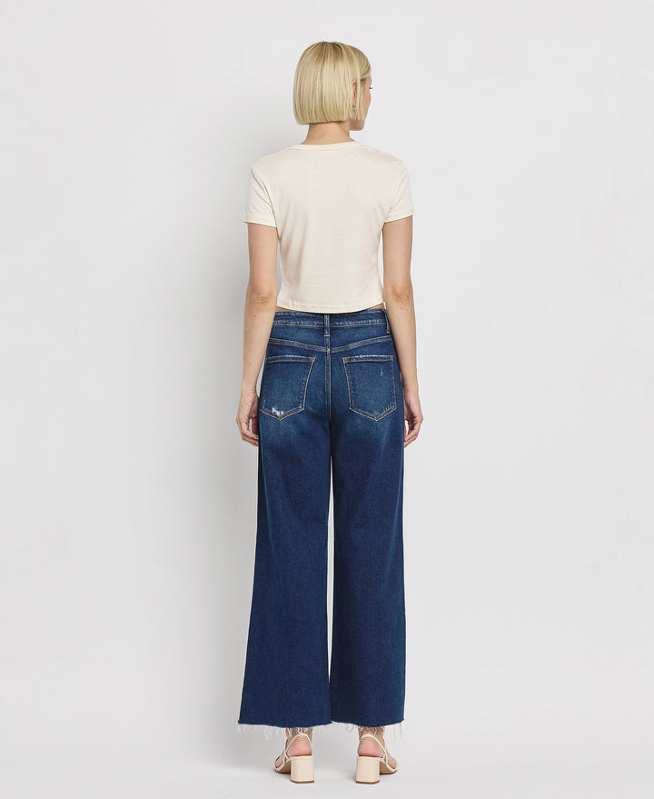 TUMMY CONTROL SUPER HIGH RISE WIDE LEG JEANS