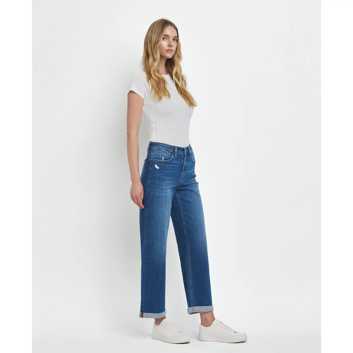 Double Cuffed Straight Jeans