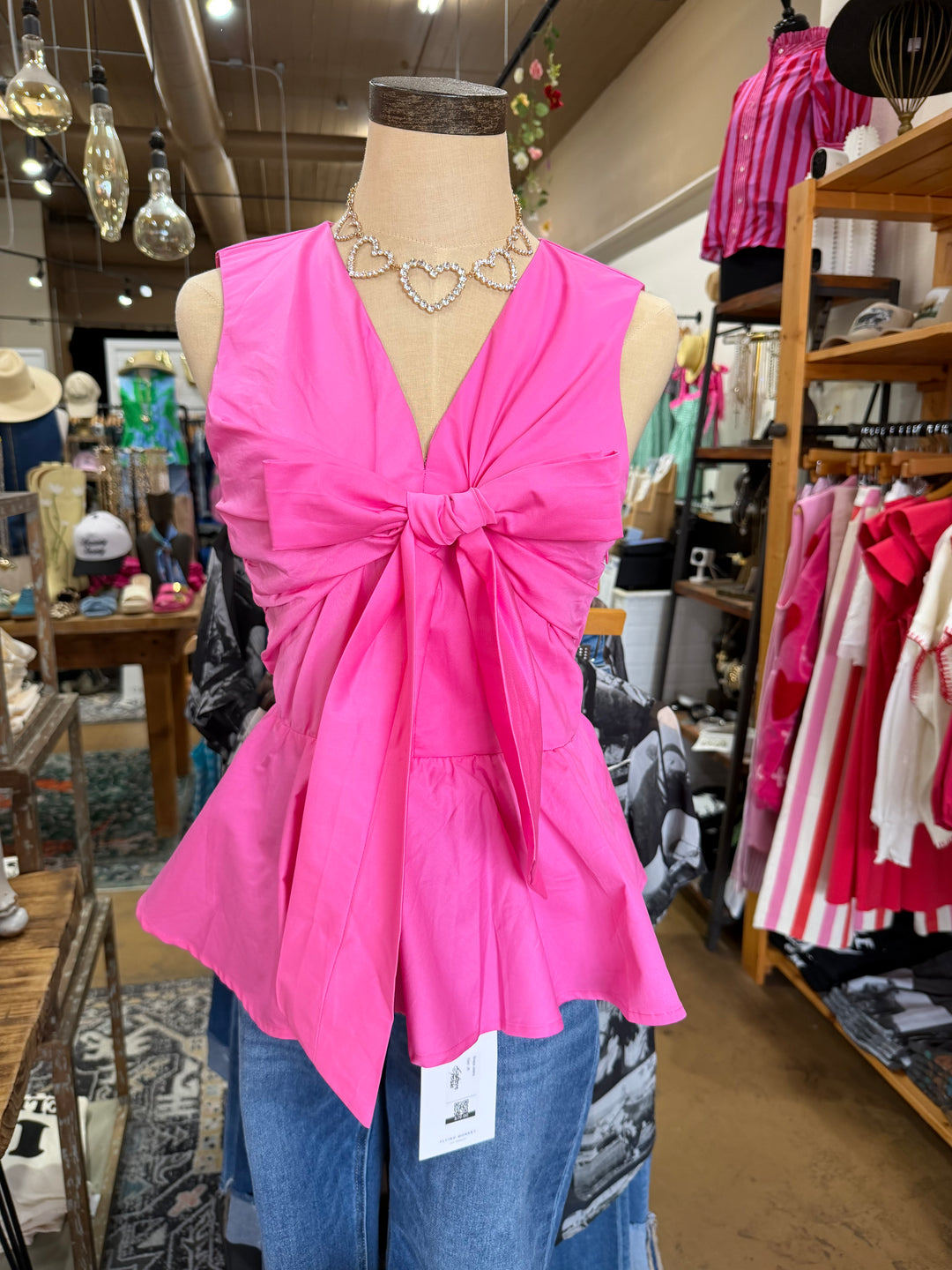 Pink Bow Top