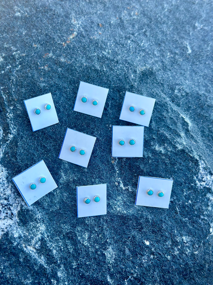 Tiny Turquoise Studs
