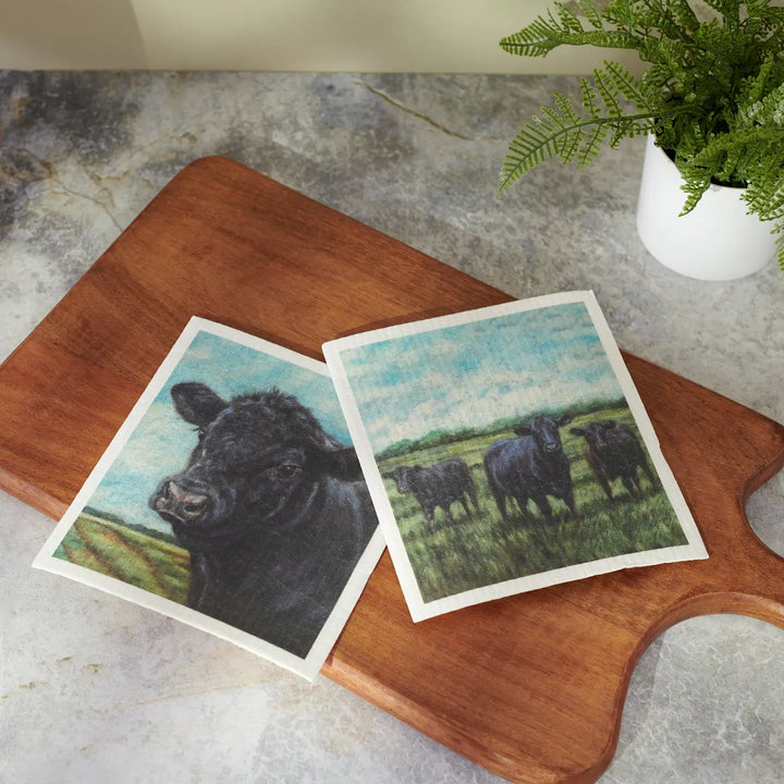 Angus Cows Swedish Dishcloth Set