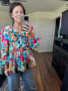 Vibrant Flowers Top