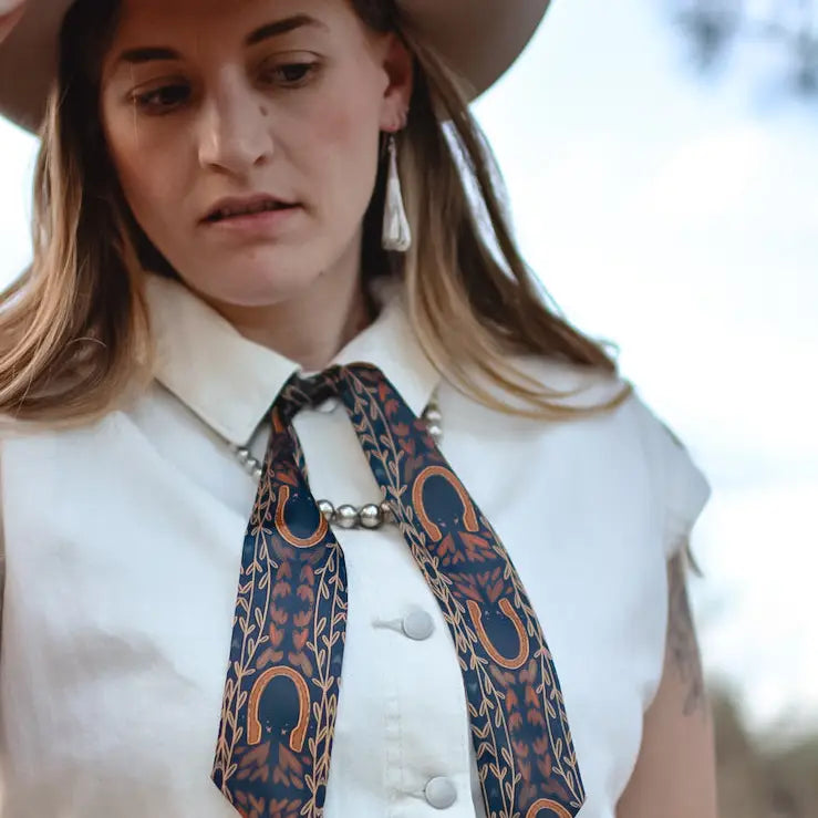 Western Harvest in Deep Juniper Twilly Scarf