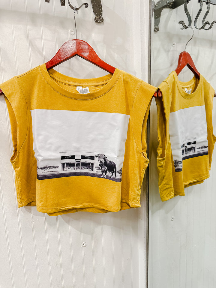 Horned Hereford in Marfa Tank- PREORDER