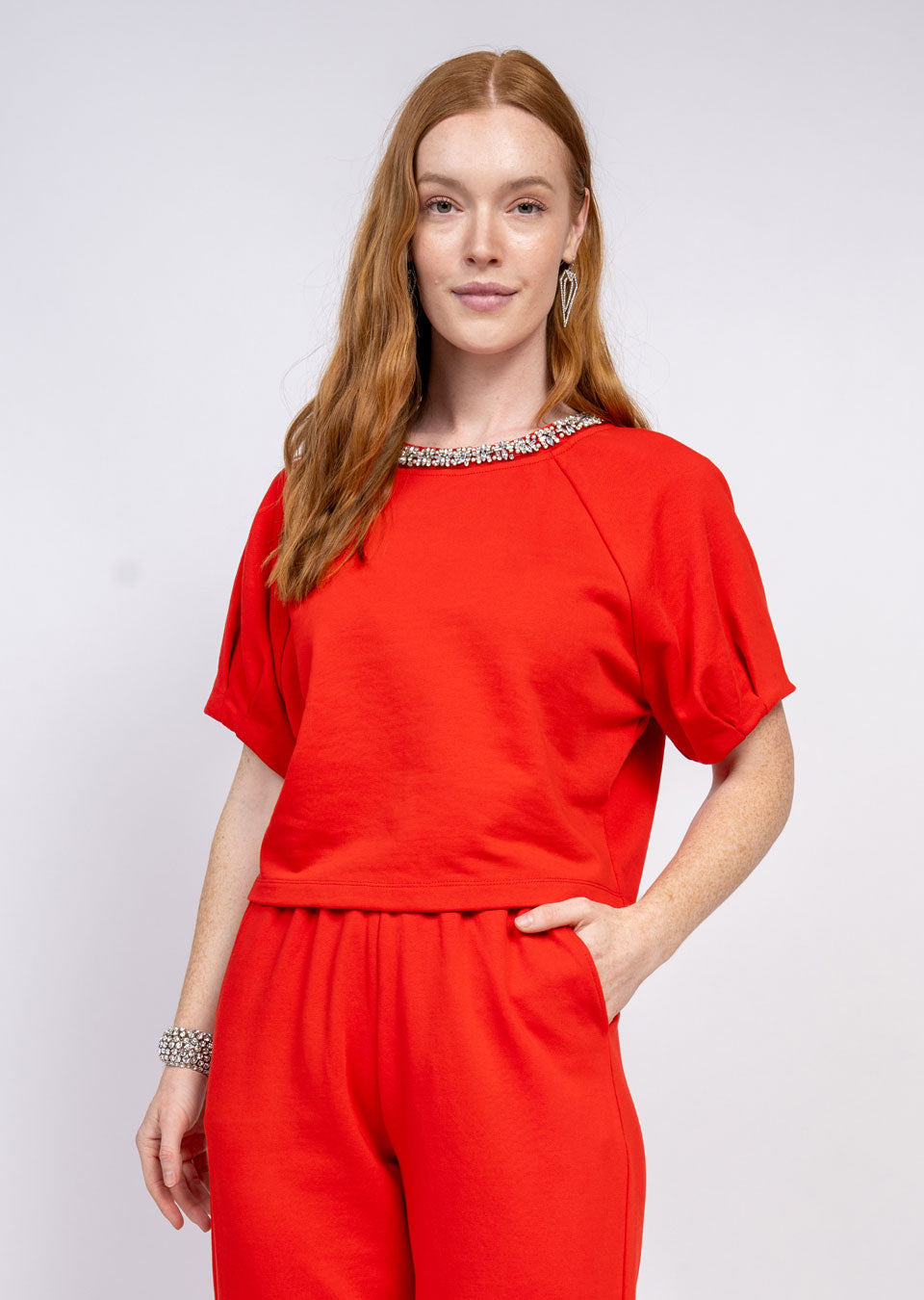 Sparkle Neck Top by Ivy Jane