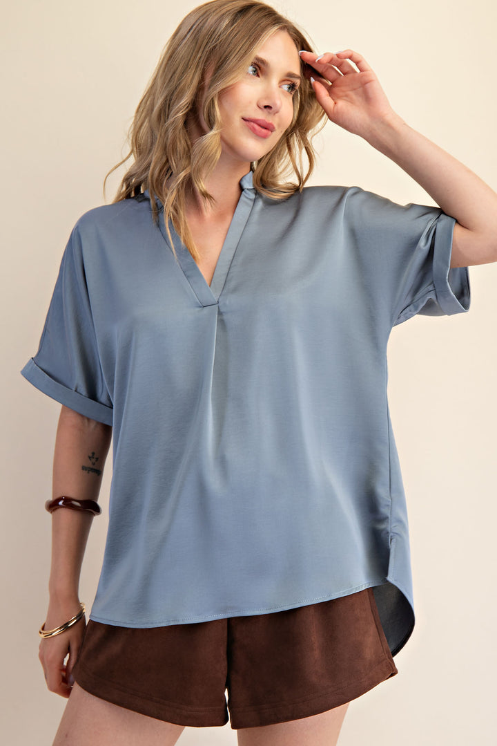 The V- Neck Placket Top
