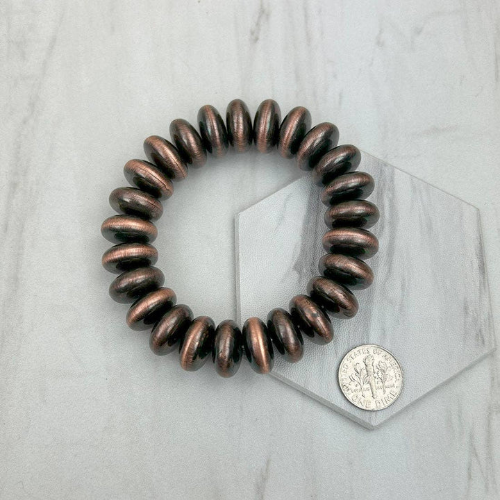 14 mm stretch silver pearl beads Bracelet