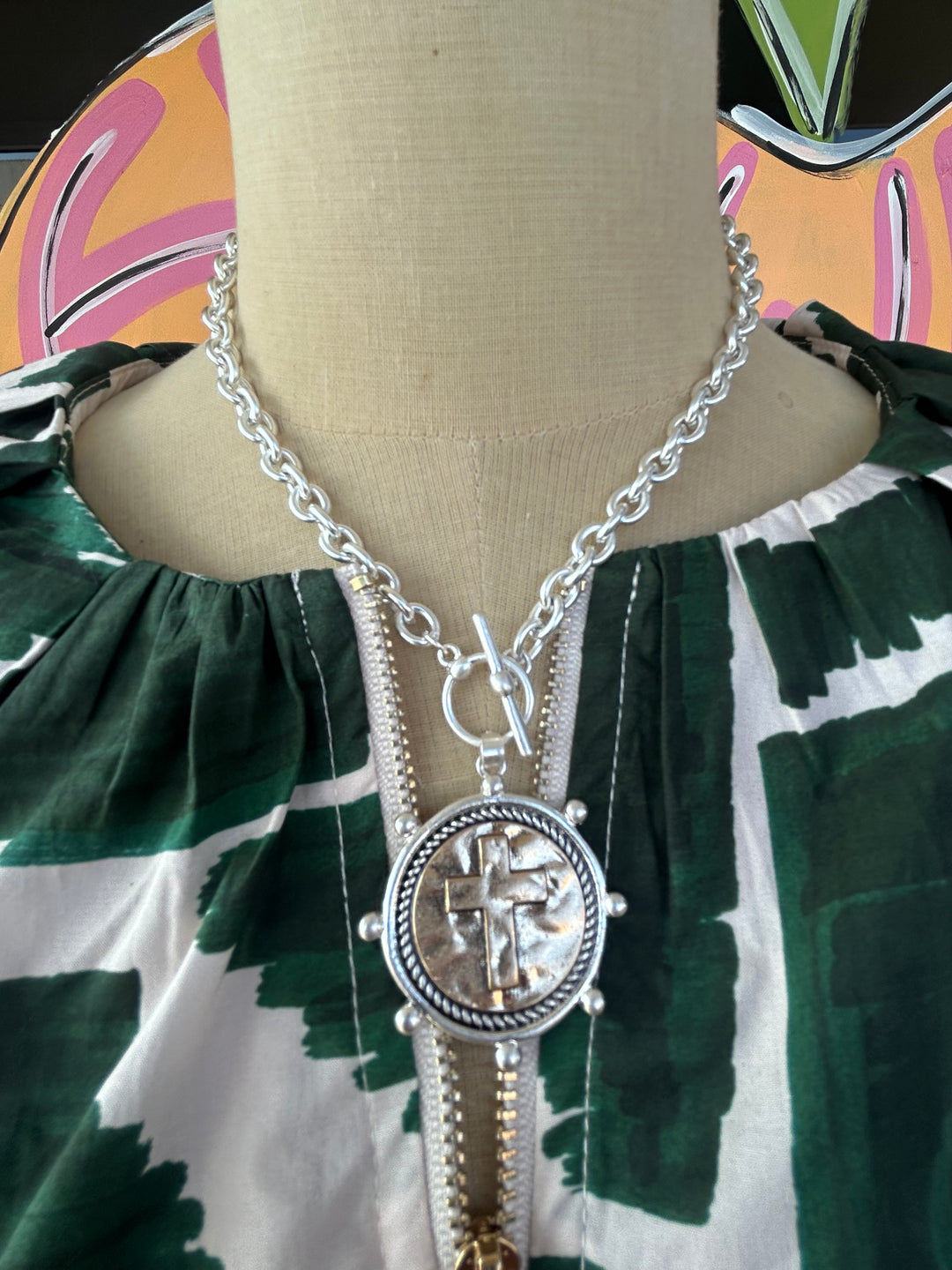 Cross Coin Necklace