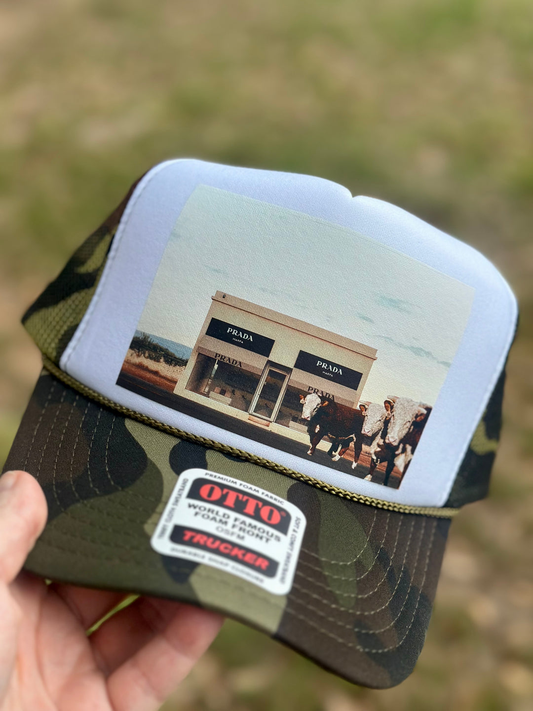 Herefords in Marfa Trucker Hat-Camo