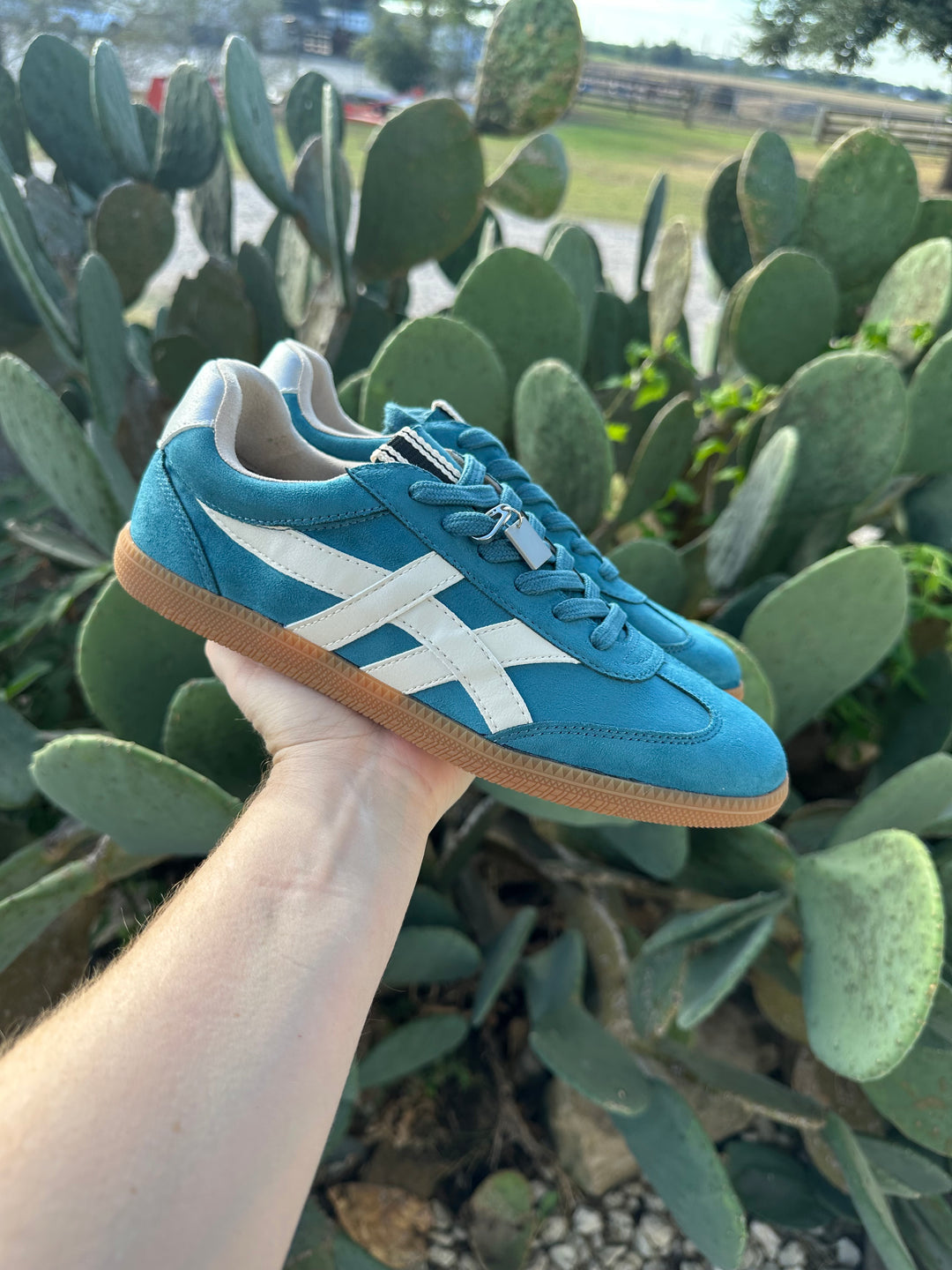 Sasha Sneakers-Teal Suede