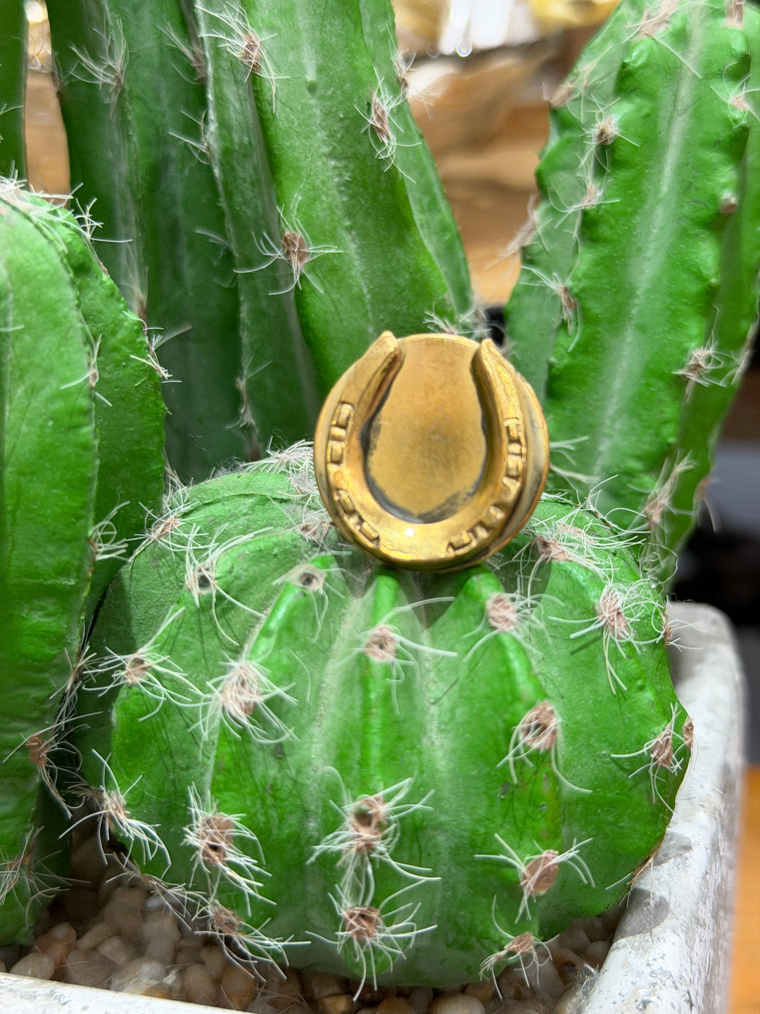 Gold Horseshoe Adjustable Ring