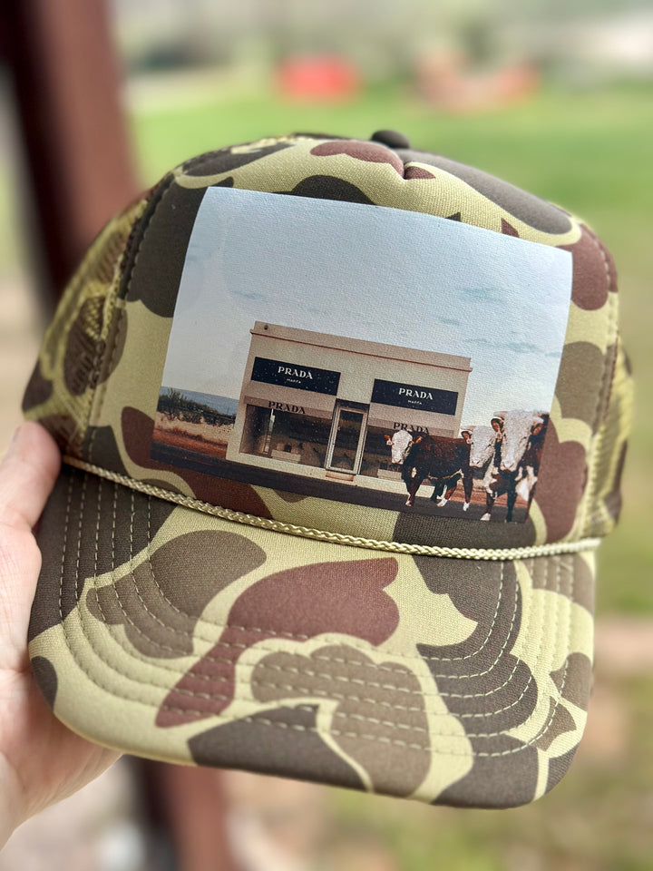 Herefords in Marfa Trucker Hat-Camo