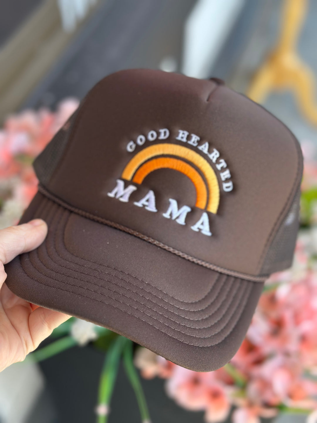 Embroidered Good Hearted Mama Trucker