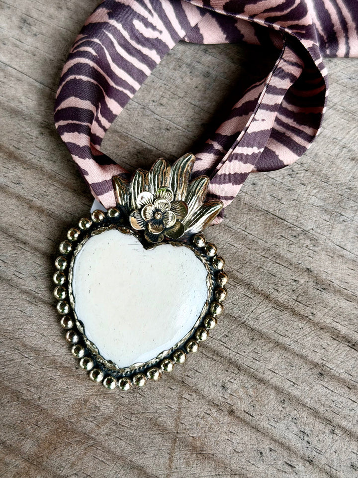 Blanco Flaming Heart Pendant
