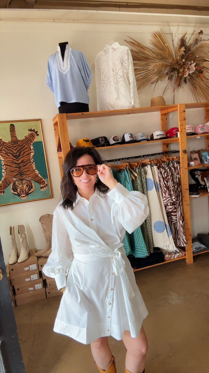 Ivory Wrap Dress