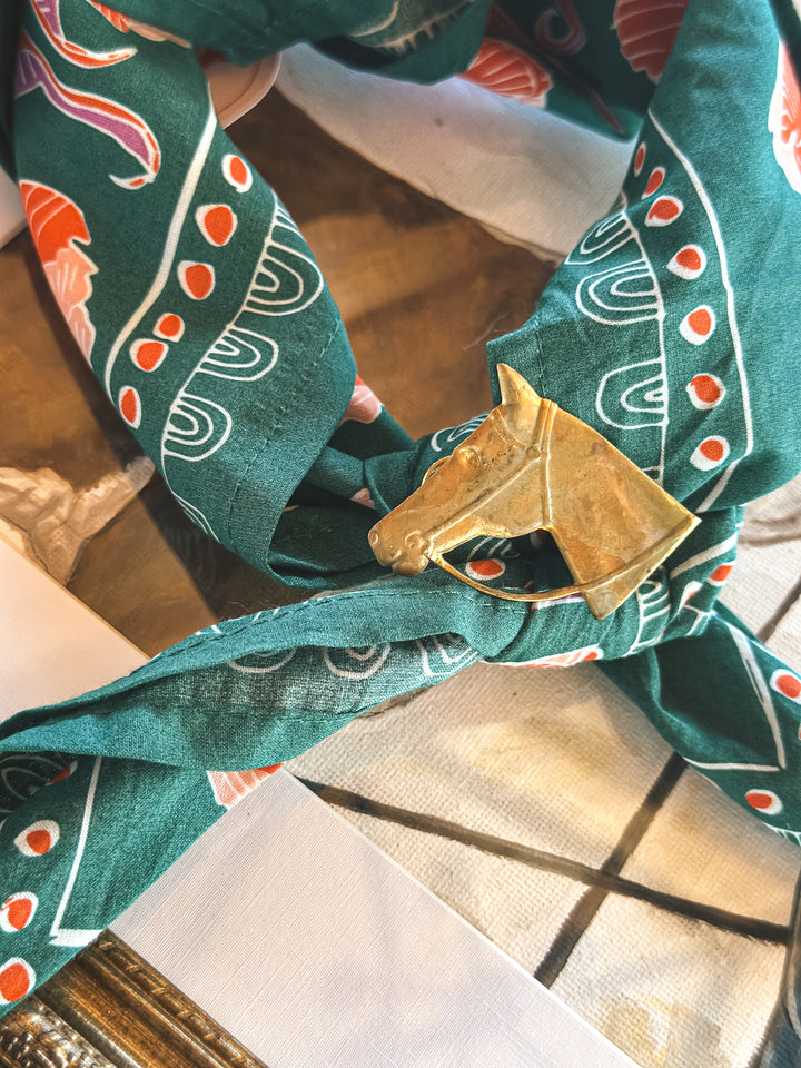 Vintage Horse Head Hat/Scarf Slide