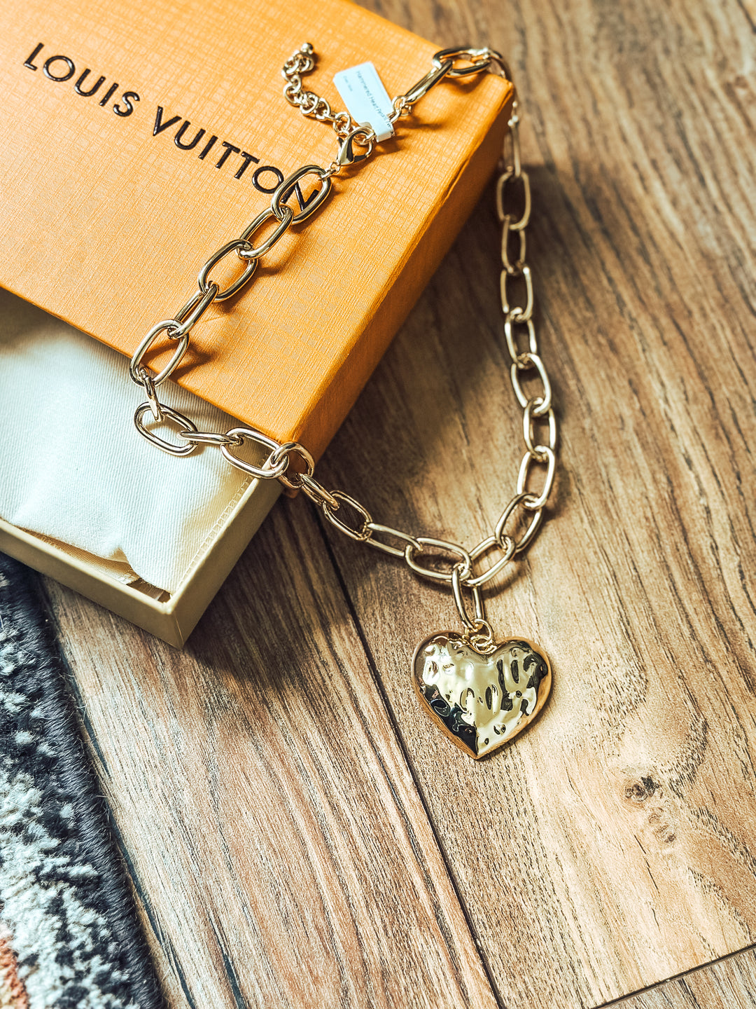 Hammered Heart Pendant Necklace
