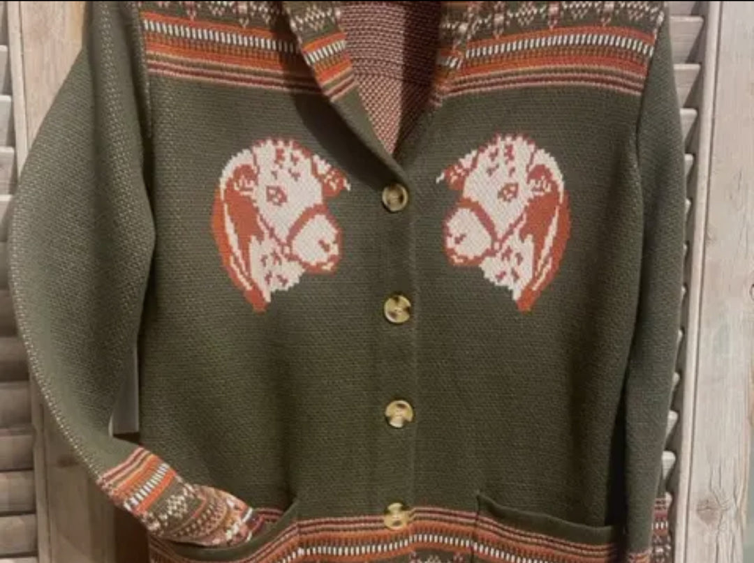 Miller Cattle Co-Hereford Cardigan- Green