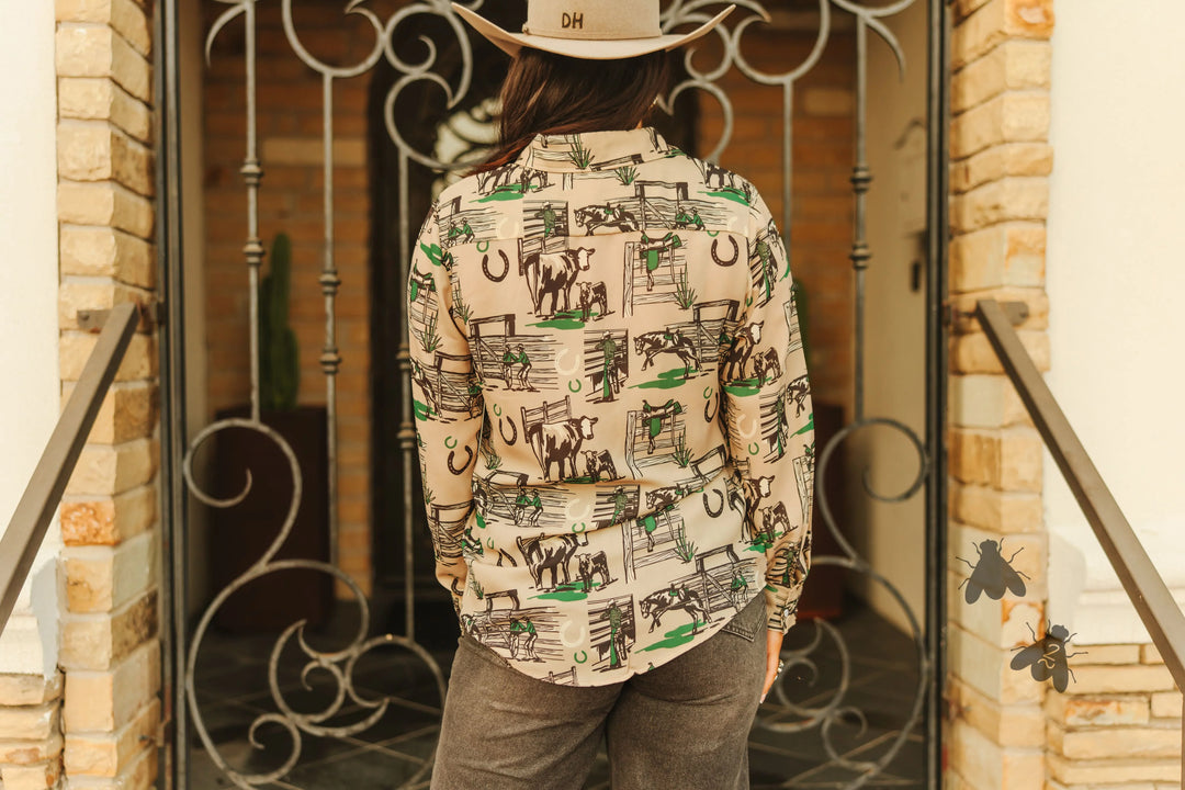 Greener Pastures Button Down
