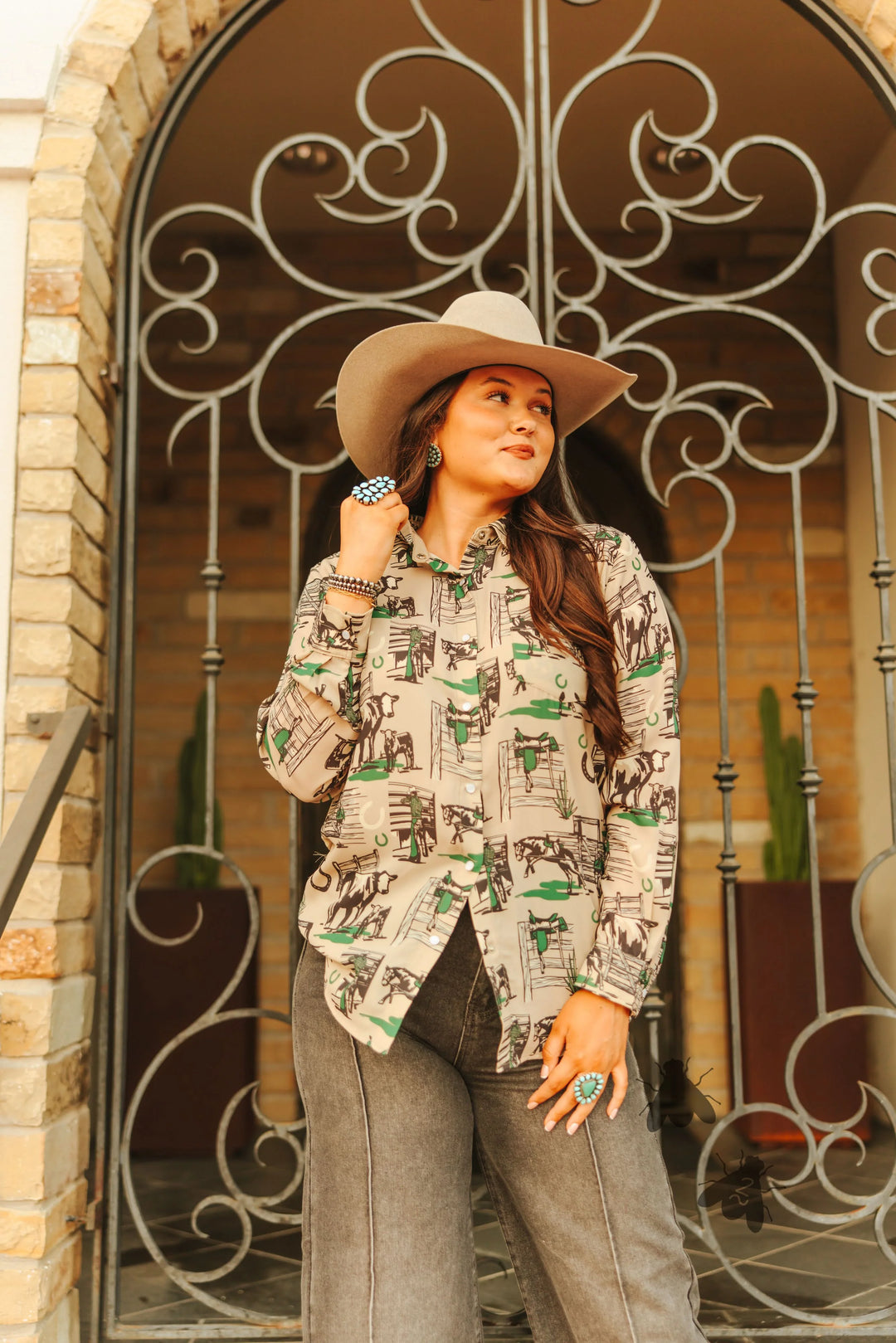 Greener Pastures Button Down