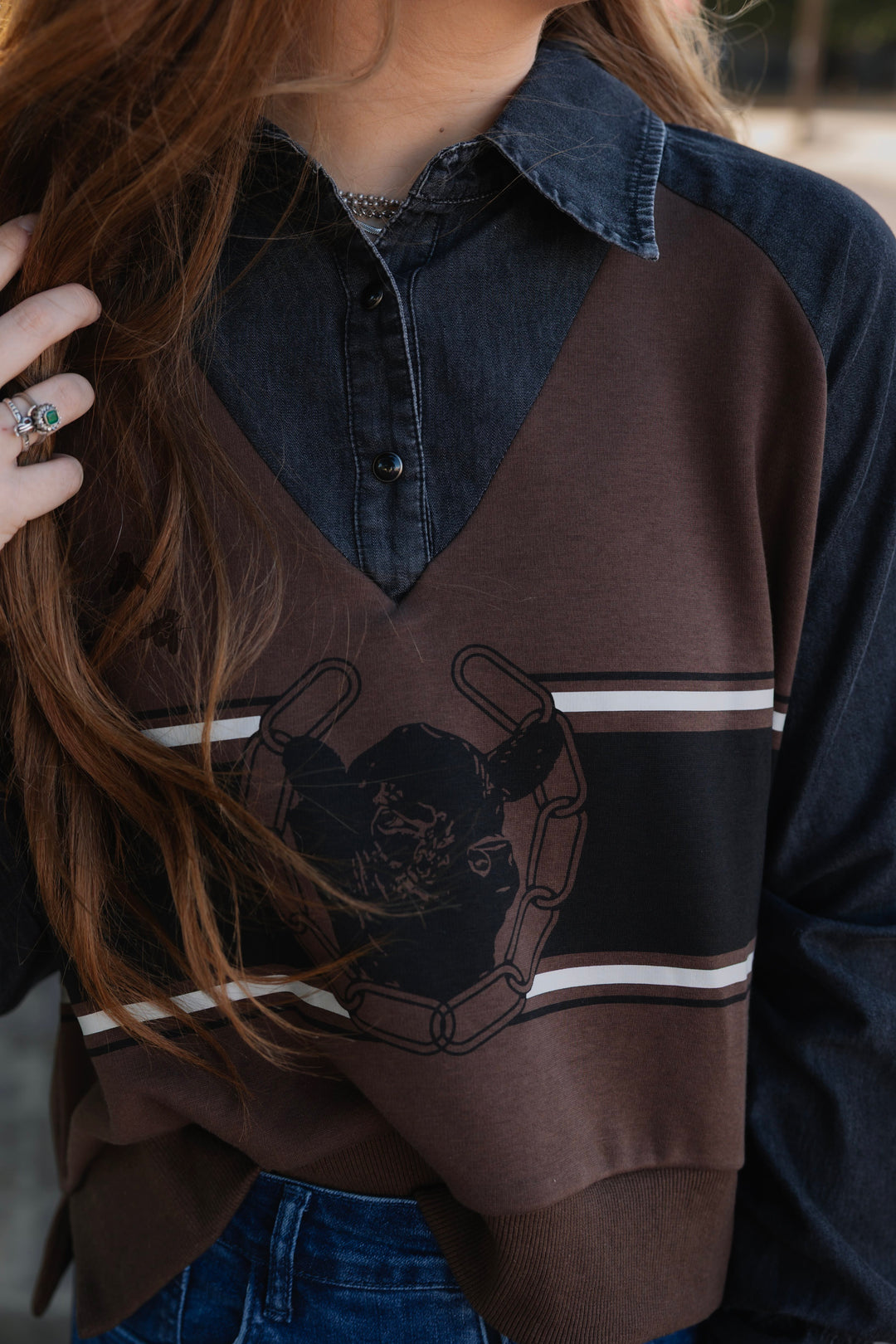 Calling em’ Home Angus Top