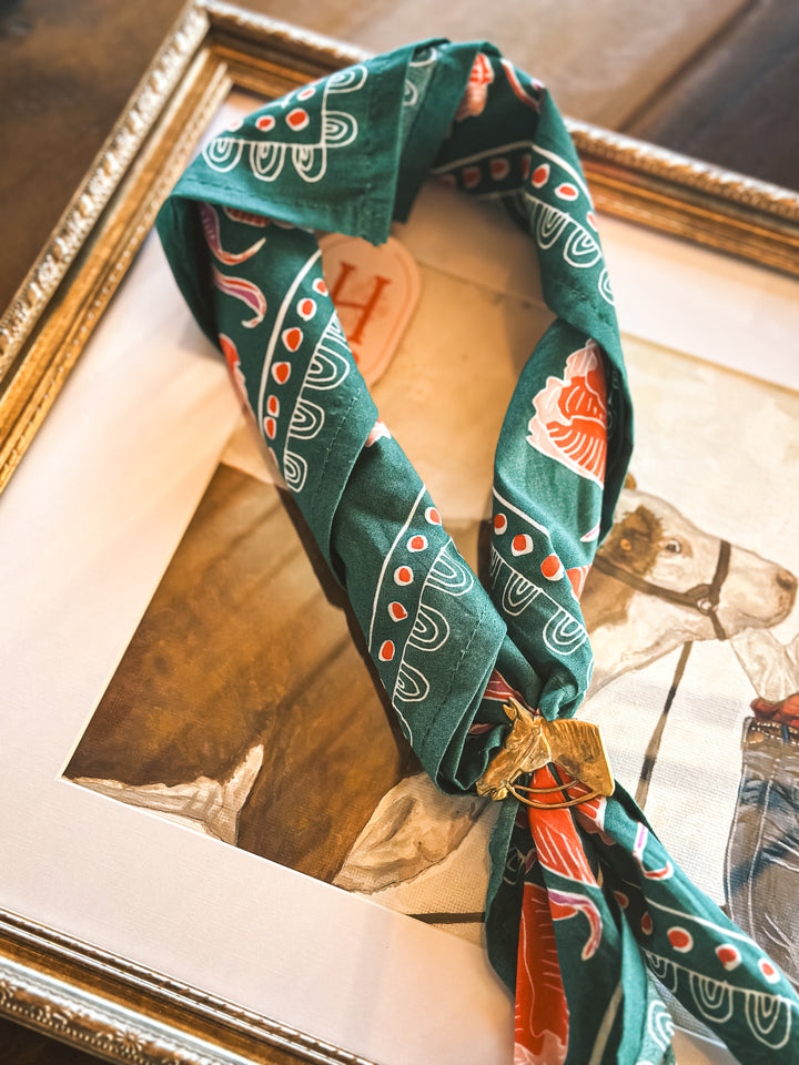 Vintage Horse Head Scarf Slide