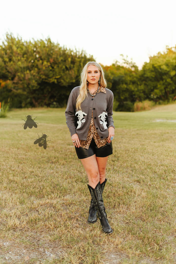 Cattle Cardi - Black Baldi