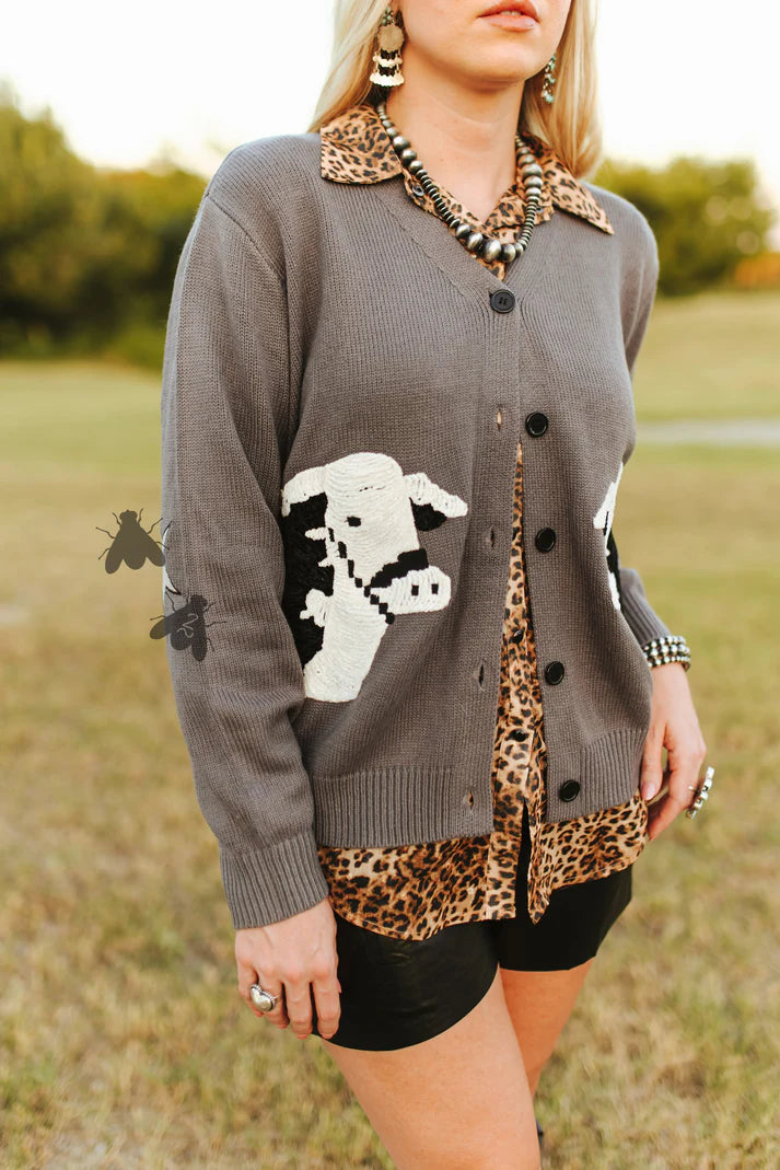 Cattle Cardi - Black Baldi