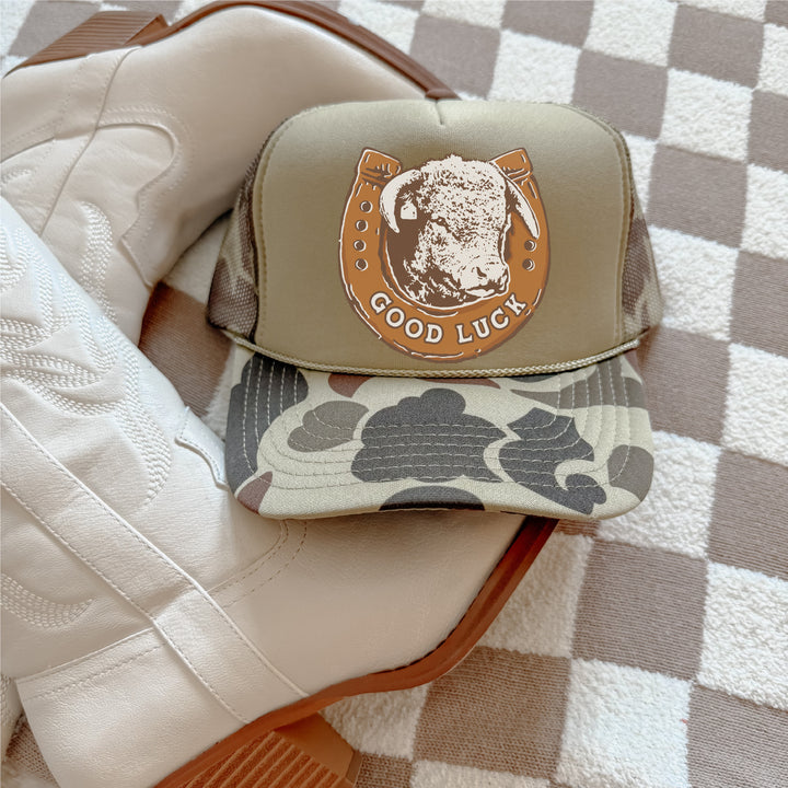 Good Luck Hereford Trucker Hats