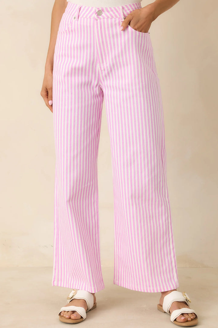 Pink Striped Pants