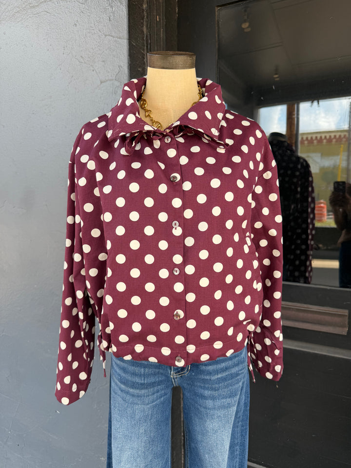 Merlot Polka Dot Jacket