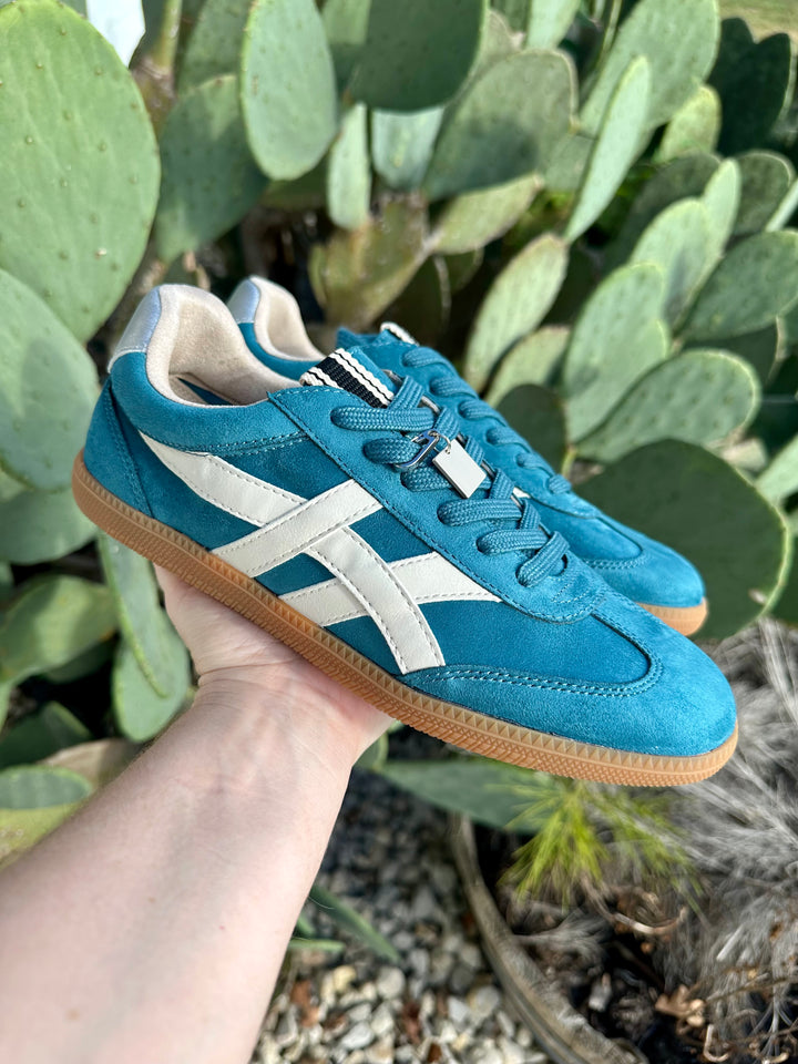 Sasha Sneakers-Teal Suede