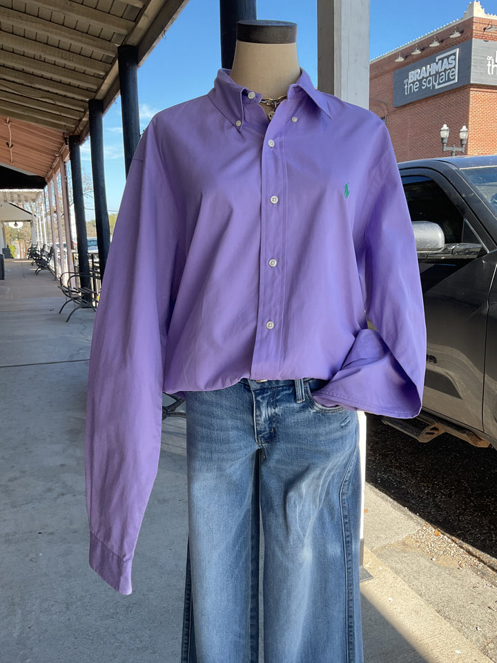 Thrifted-Purple Ralph Lauren Button Down
