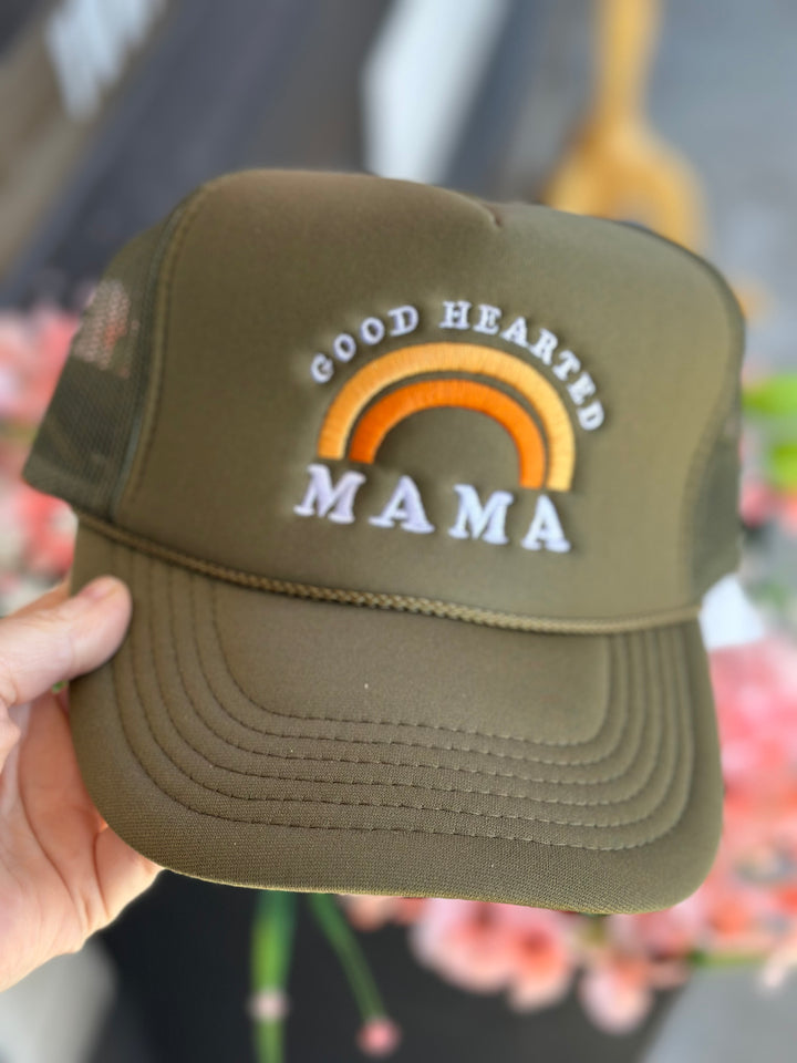 Embroidered Good Hearted Mama Trucker