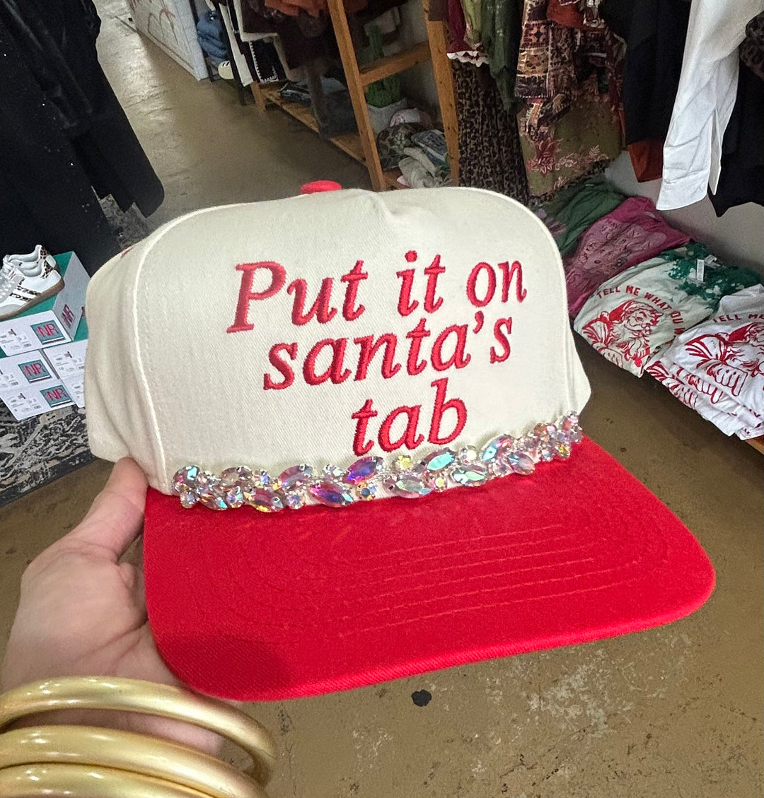 Put It on Santa´s Tab Jeweled-Red