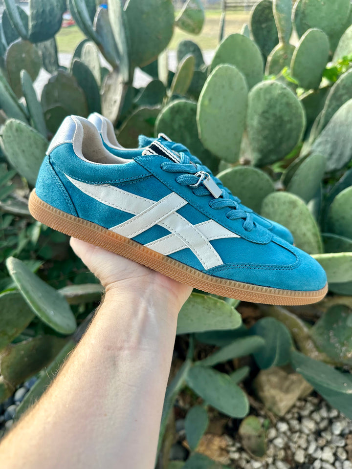 Sasha Sneakers-Teal Suede