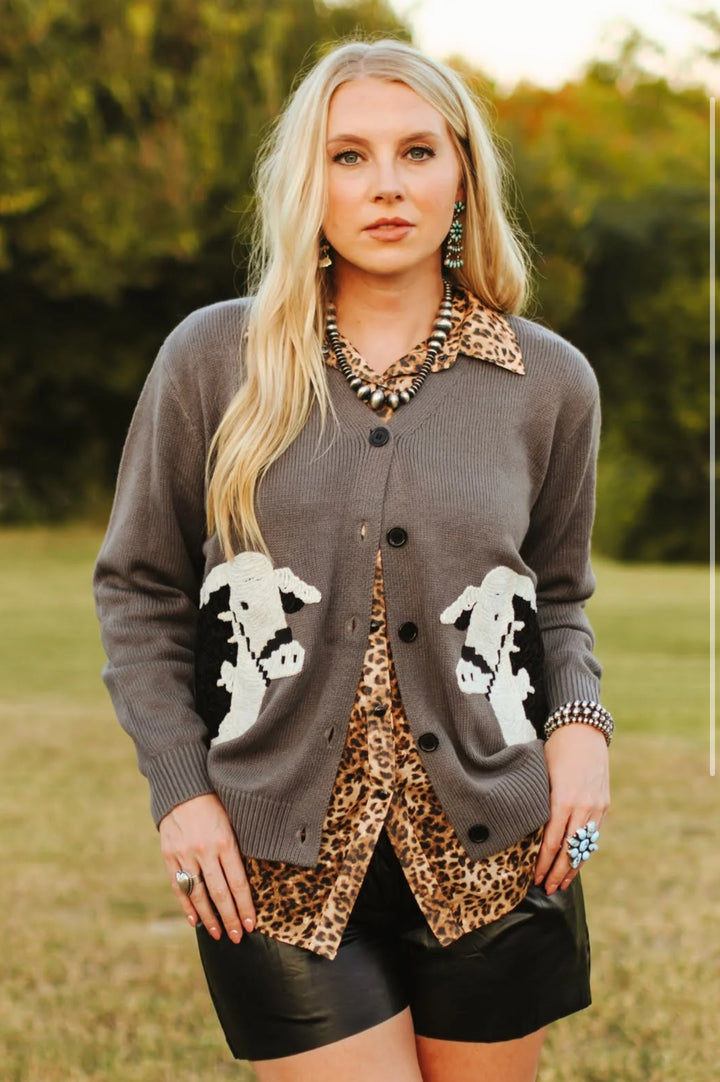 Cattle Cardi - Black Baldi