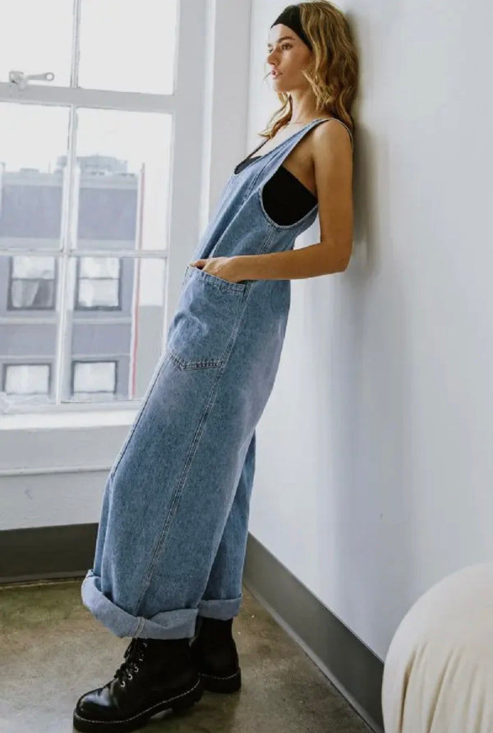 Washed Denim Overall