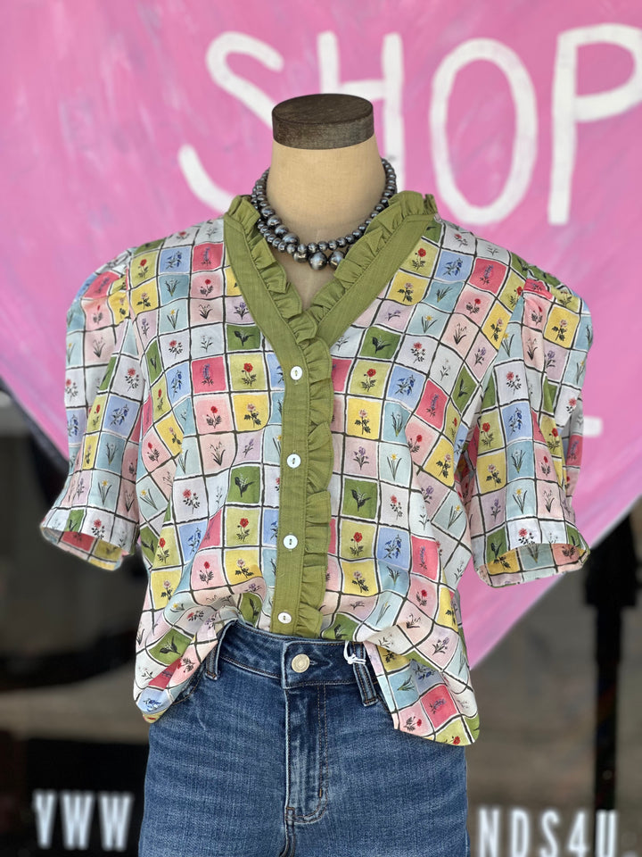 Floral Window Panel Top