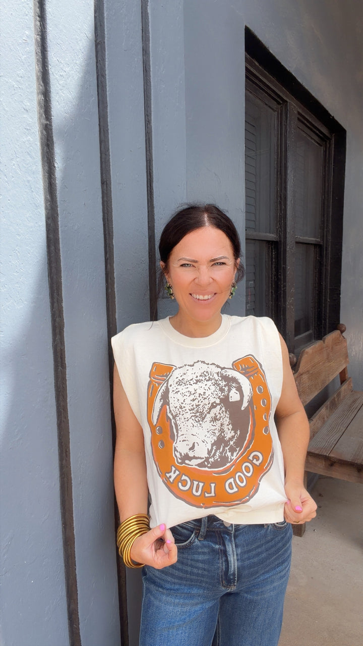 Good Luck Hereford Boxy Tank - PREORDER